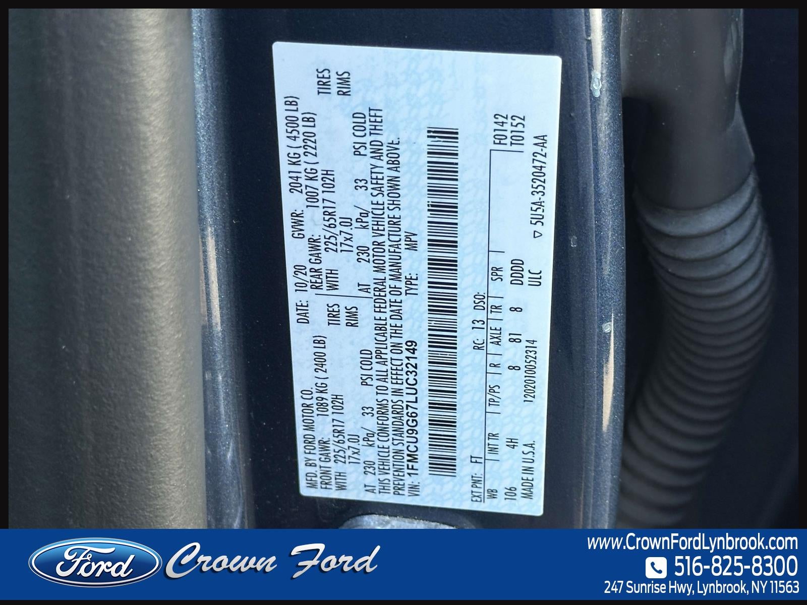 2020 Ford Escape SE AWD