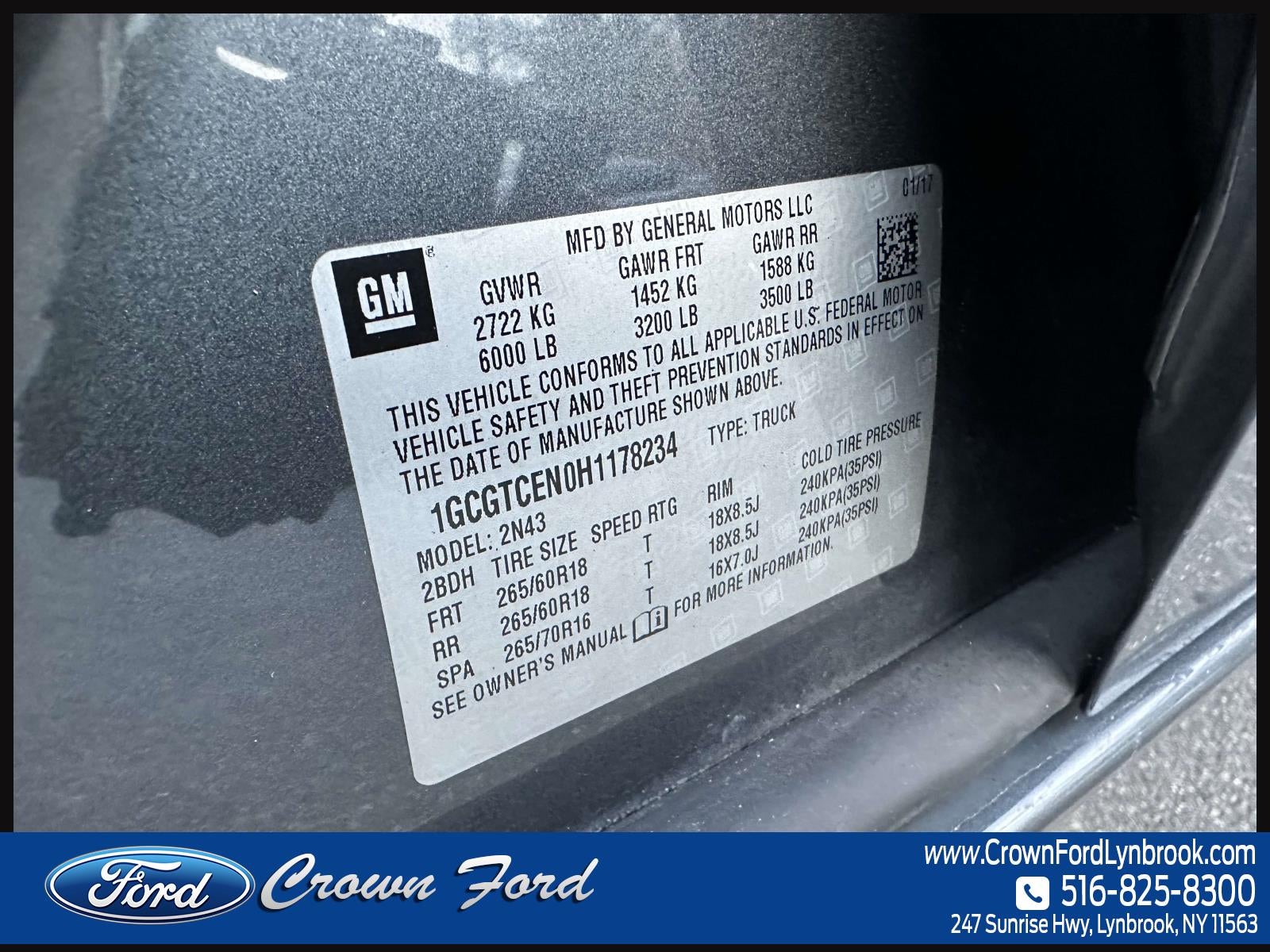 2017 Chevrolet Colorado 4WD Crew Cab 128.3 LT