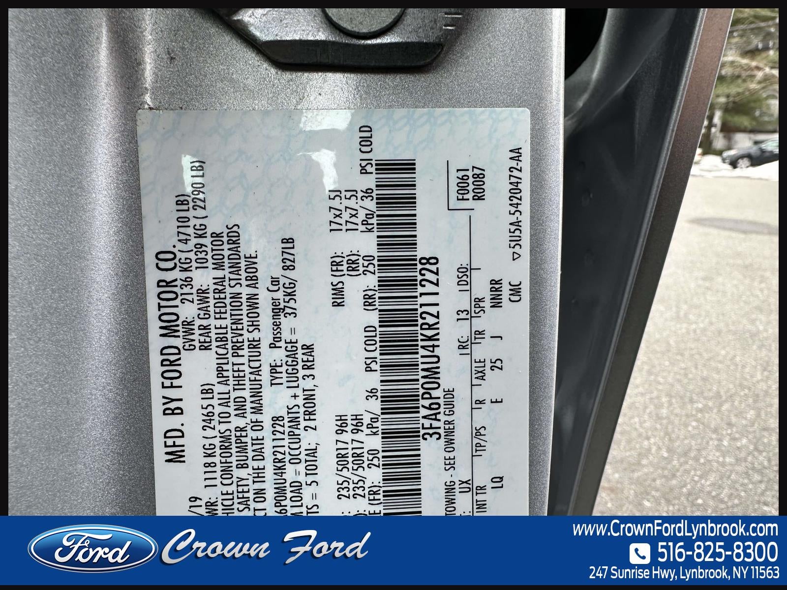 2019 Ford Fusion Hybrid SEL FWD