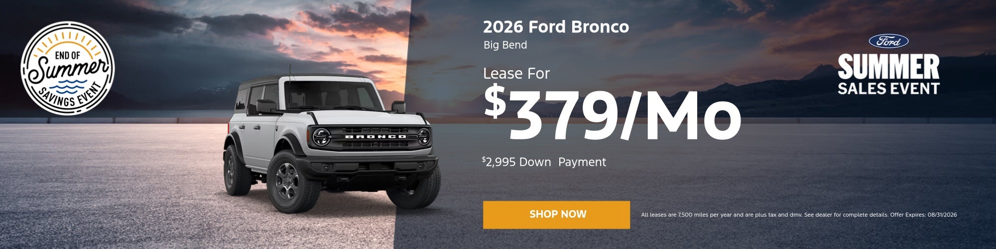 2026 Ford Bronco Lease