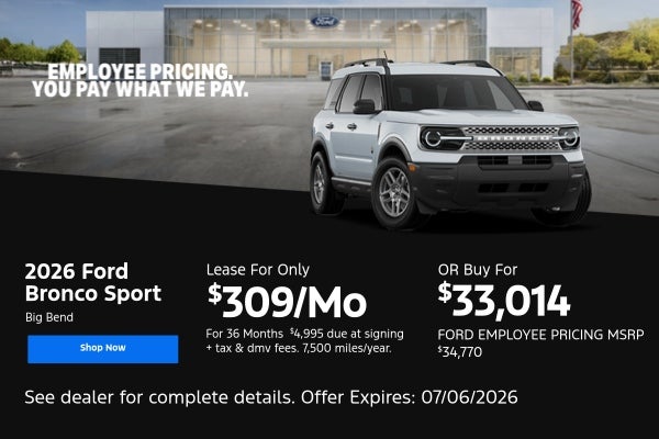 2026 Bronco Sport Lease & Employee Price