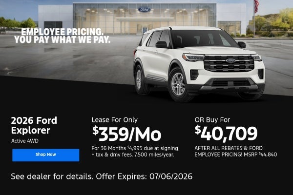 2026 Explorer Lease & Employee Price