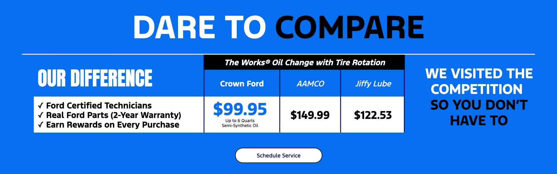 DARE TO COMPARE | OUR DIFFERENCE