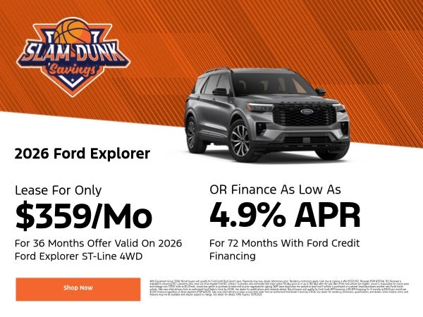 2026 EXPLORER $359/MO OR 4.9% APR